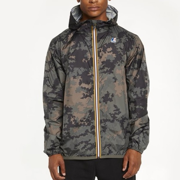 K-Way Unisex Size Medium Le VTAI 3.0 Claude Graphic Camo Hooded Rain Jacket - Picture 12 of 12